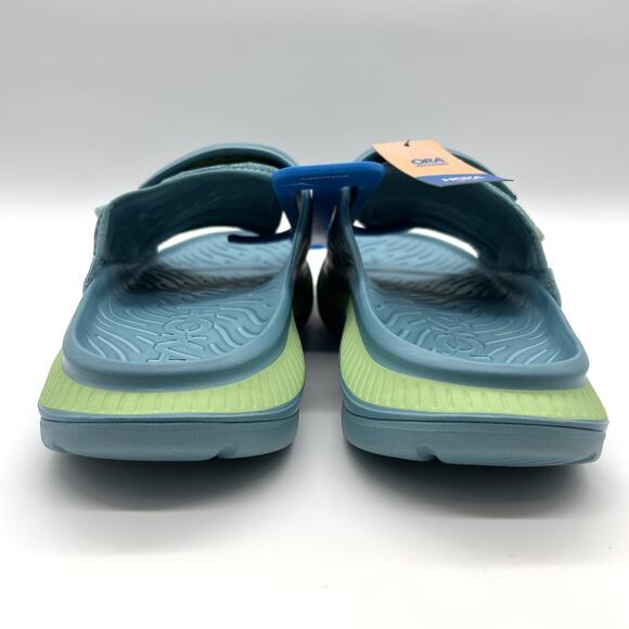 New HOKA Ora Luxe Recovery Slide Sandals Mens 14 Ocean Mist Citrus Glow 1134150 main image 9